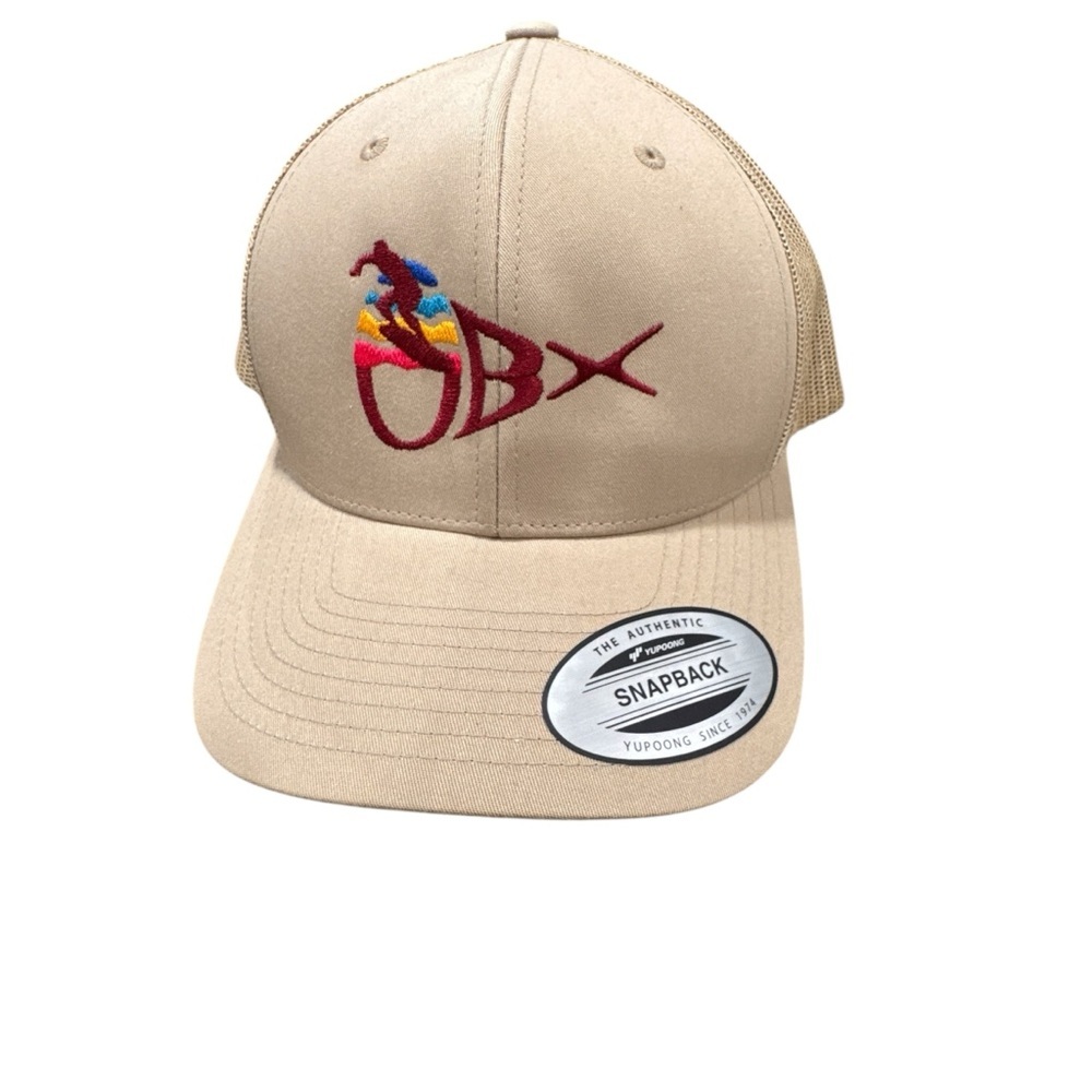 NWOT Outer Banks OBX Khaki Trucker Snapback Adjustable OSFA Hat